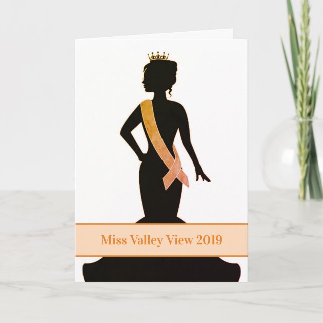 Pageant Greeting Card-Custom Announcement (Front)