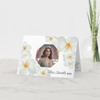 Pageant Greeting Card-Plumeria Custom Announcement
