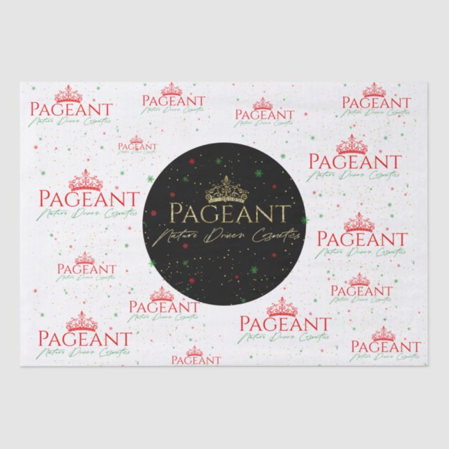Pageant logo Christmas pattern Tissue Paper (Front)