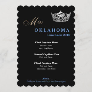 Pageant Luncheon Program Card