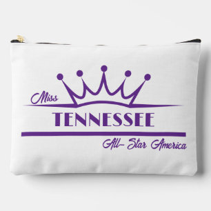 Pageant Makeup Case Purple and White Pageants Accessory Pouch