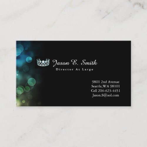 Pageant Miss USA Crown Business Card
