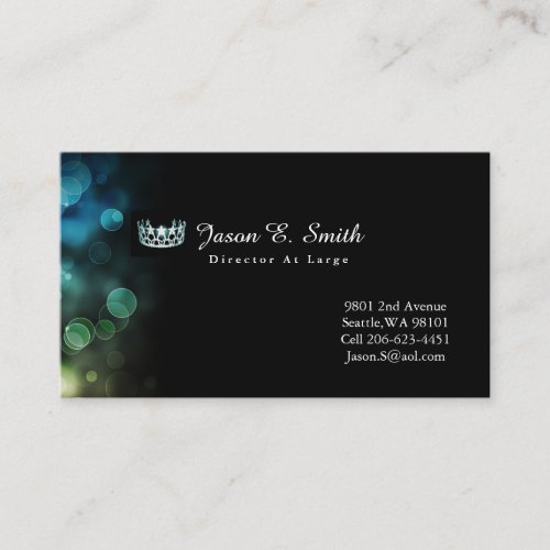 Pageant Miss USA Crown Business Card