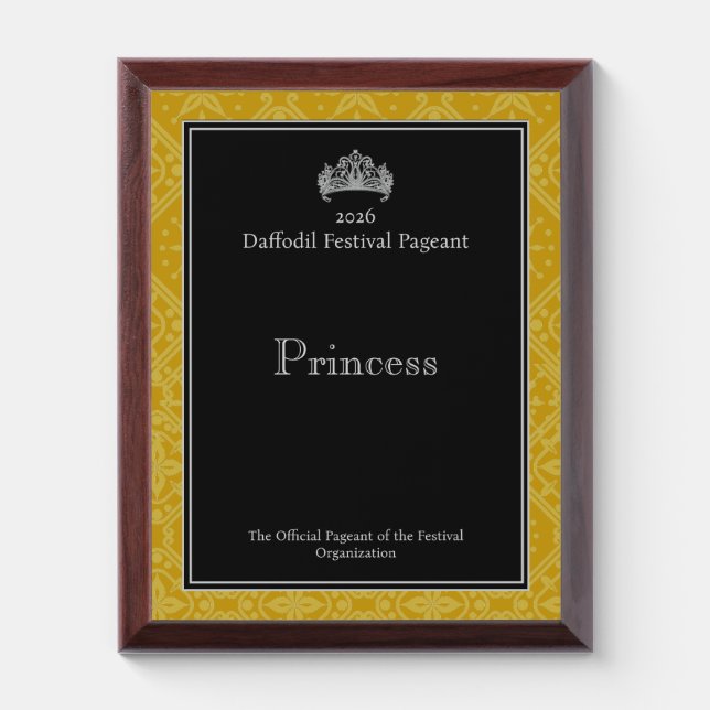 Pageant Miss USA type SilverStar Crown  Award Plaque (Vertical)