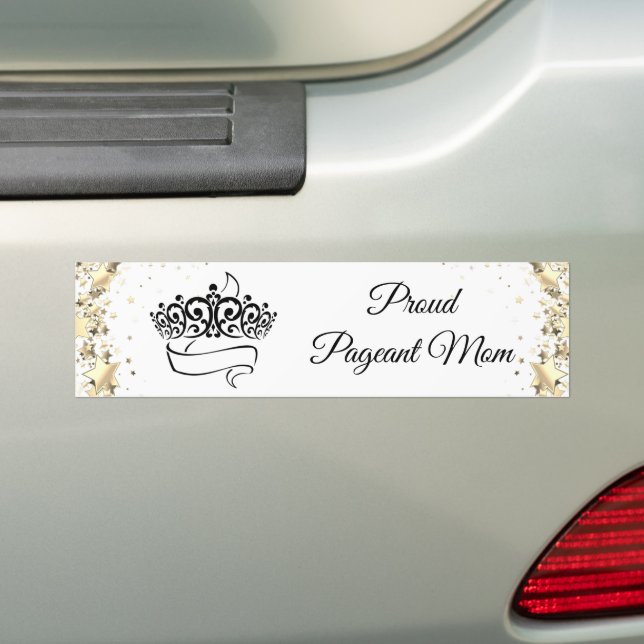 Pageant Mom Bumper Sticker (On Car)
