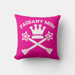 Pageant Mom - Crown and Trophies Throw Pillow
