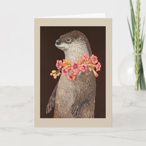 Pageant Otter greeting card