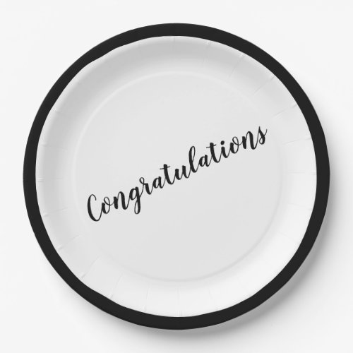 Pageant Party Paper Plate Congratulations