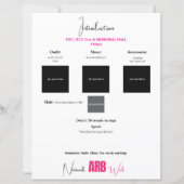 Pageant Planner Event Paper Sheet (Front)