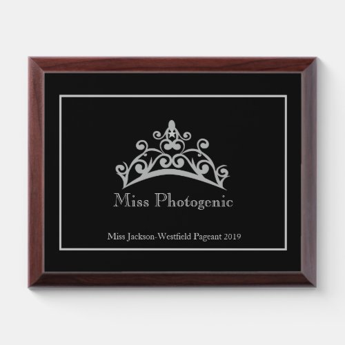 Pageant Plaque Miss USA America Silver Crown Tiara