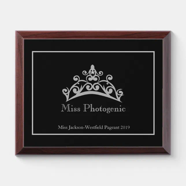 Pageant Plaque Miss USA America Silver Crown Tiara | Zazzle