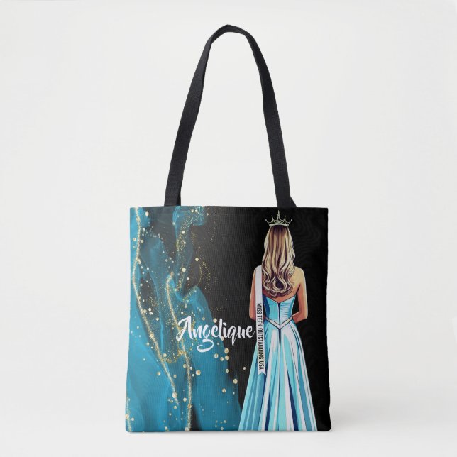 Pageant Portrait Turquoise Dreams Tote (Front)