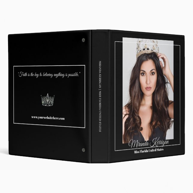 Pageant Prepper Notebook Custom Photo Pageants 3 Ring Binder (Background)