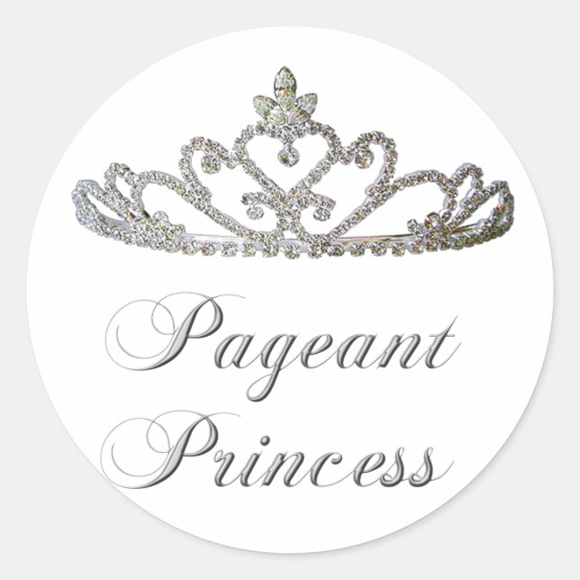 Pageant Princess Classic Round Sticker (Front)