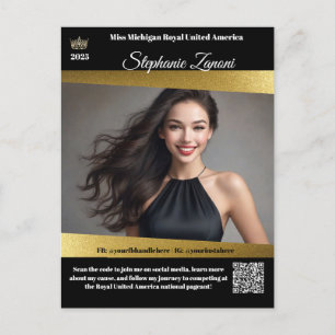 Pageant Promo Autograph Card Gold Shine QR Code