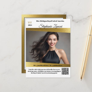 Pageant Promo Autograph Card Gold Shine QR Code
