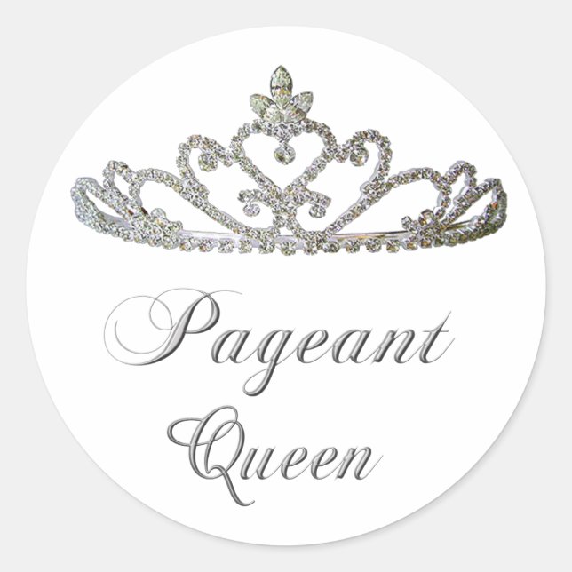 Pageant Queen Classic Round Sticker (Front)