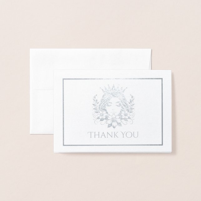 Pageant Queen Crown Mini Foil Card (Front With Envelope)