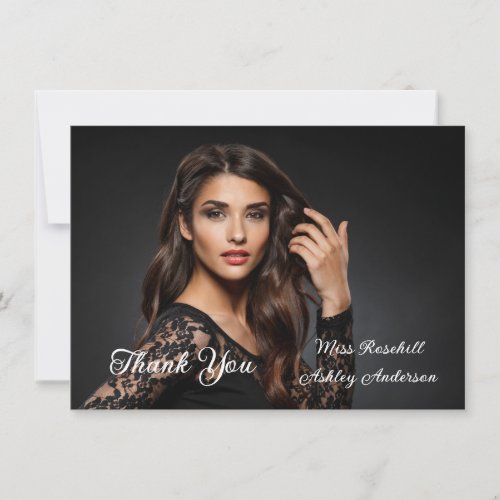 Pageant Queen Flat Thank You Card