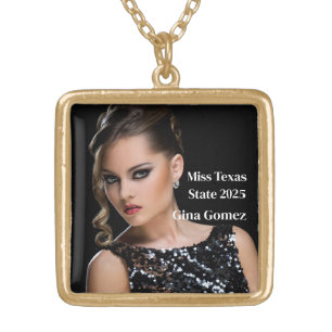 Pageant Queen Gold Plated Necklace