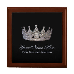 Pageant Royalty Crown Personal Name Jewerly Box