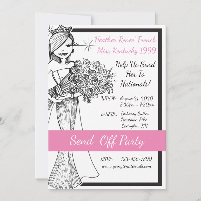 Pageant Send-Off by Heather French Henry Invitation (Front)