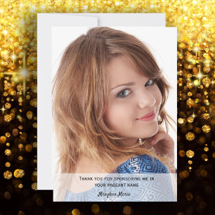 Pageant Sponsor Photo Thank You Card