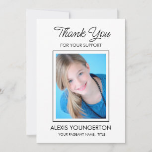 Pageant Sponsor Thank You Photo  Card