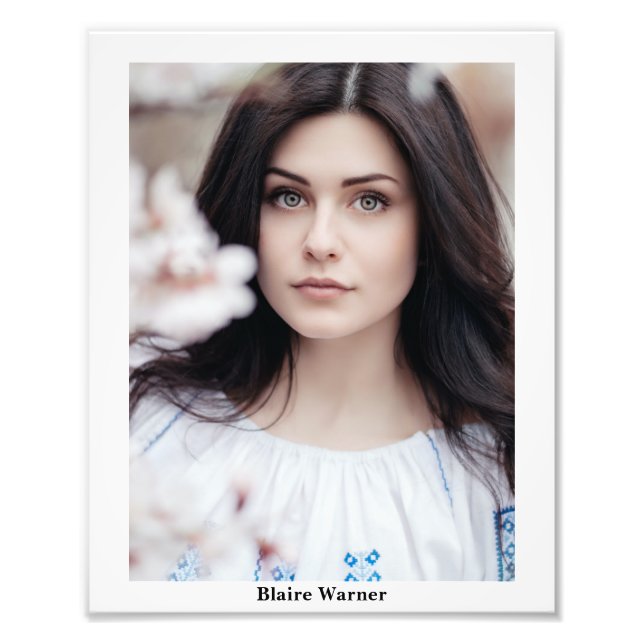 Pageants Modeling 8x10 Photogenic Headshot Photo Print (Front)