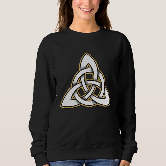 Pagen Triquetra Symbol Celtic Trinity Knot Sweatshirt (Front)