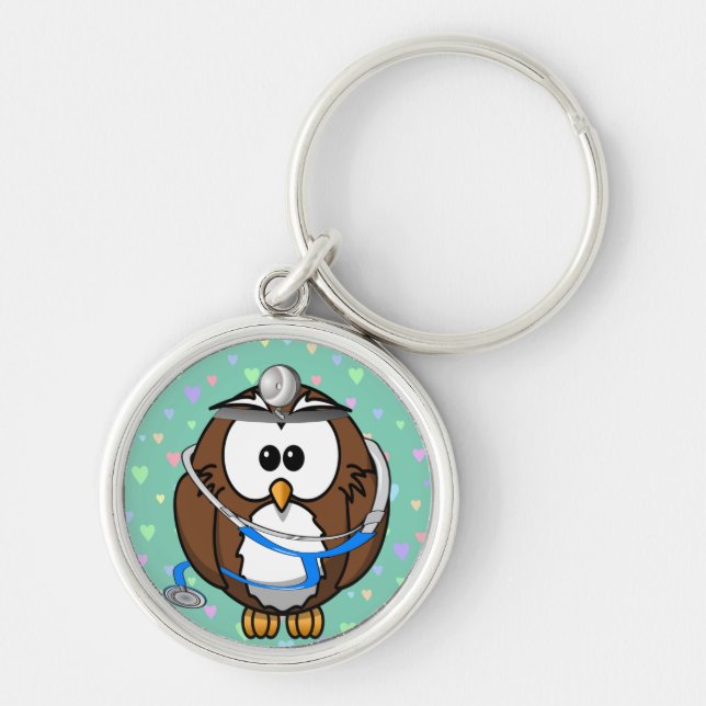 paging Doc Owl Keychain (Front)