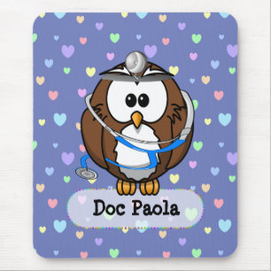 paging doc owl mouse pad