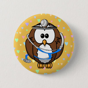 paging Doc Owl Pinback Button