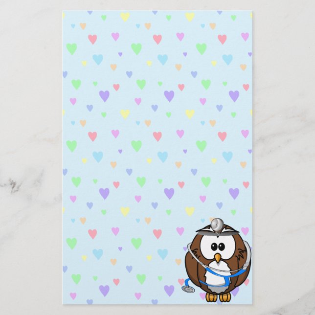 paging Doc Owl Stationery (Front)