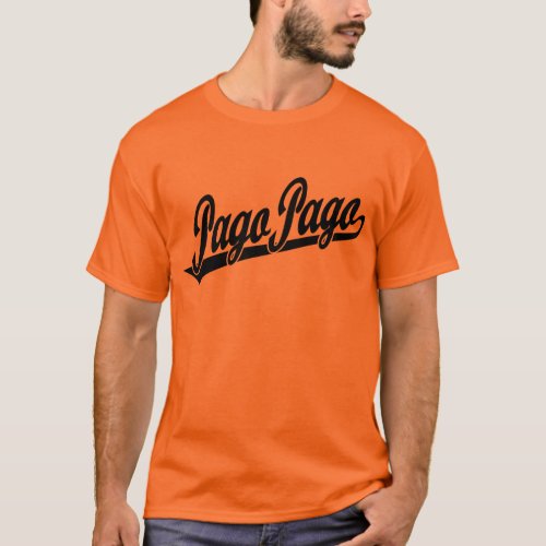 Pago Pago script logo in black T_Shirt