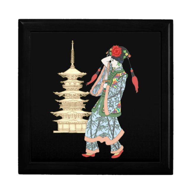 pagoda and bamboo gift box (Front)