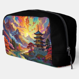 Pagoda and Coloured Landscape Dopp Kit