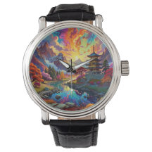 Pagoda and Coloured Landscape  eWatch Watch