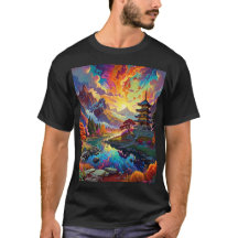 Pagoda and Coloured Landscape 