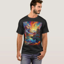 Pagoda and Coloured Landscape 