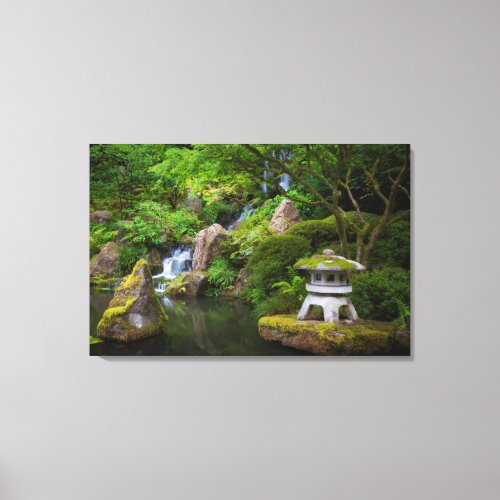 Pagoda and Pond in the Japanese Garden Canvas Print