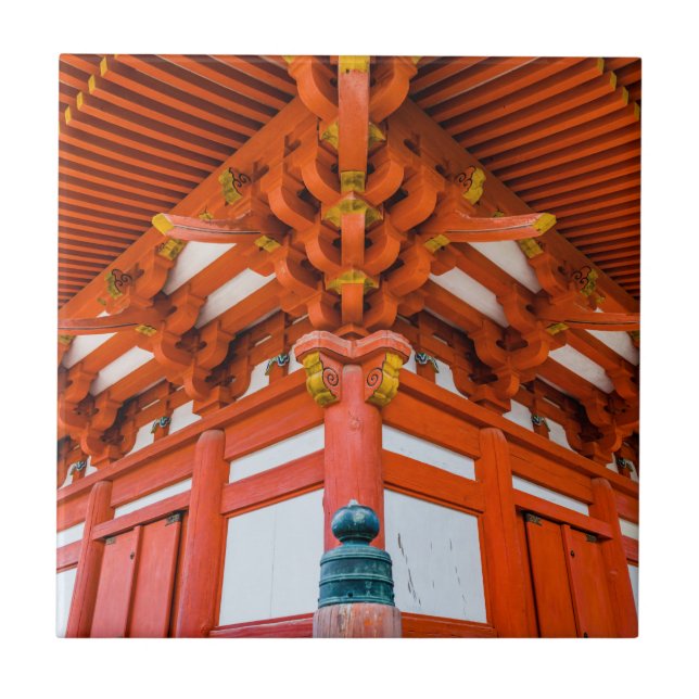 Pagoda bottom up perspective, Miyajima Ceramic Tile (Front)