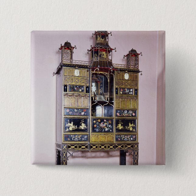 Pagoda cabinet in style of Thomas Chippendale Button (Front)