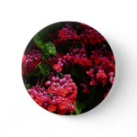 Pagoda Flowers Colorful Red and Pink Button