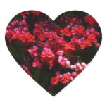 Pagoda Flowers Colorful Red and Pink Heart Sticker