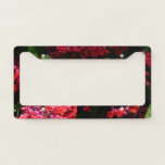 Pagoda Flowers Colorful Red and Pink License Plate Frame