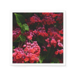 Pagoda Flowers Colorful Red and Pink Paper Napkins