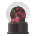Pagoda Flowers Colorful Red and Pink Snow Globe