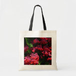 Pagoda Flowers Colorful Red and Pink Tote Bag