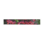 Pagoda Flowers Colorful Red and Pink Wrap Around Label